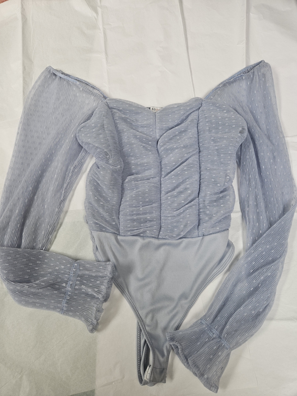 Blashe Women's Light Blue Knit Bodysuit - Small